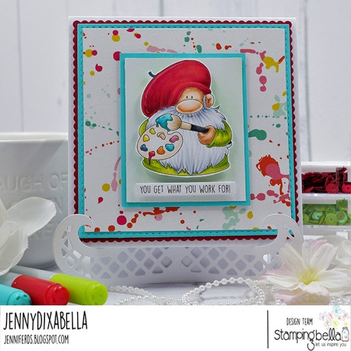 Stamping Bella Cling Stamps Gnome Artist*
