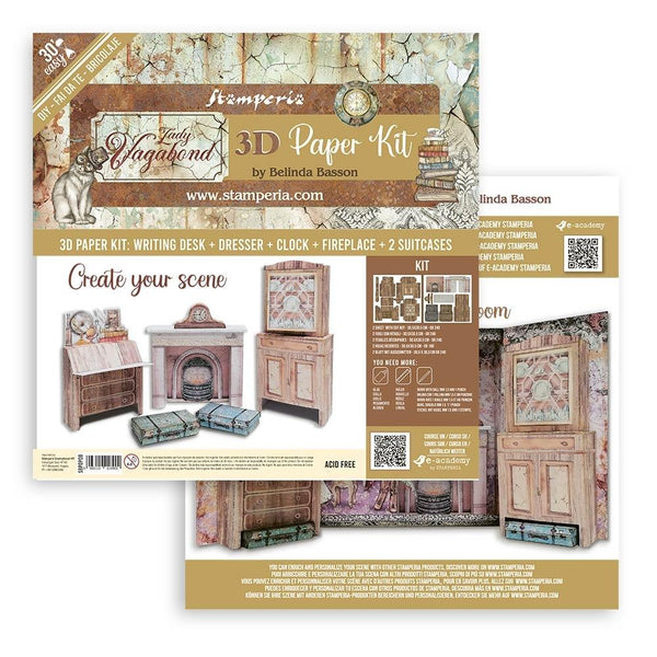 Stamperia 3D Paper Kit - Lady Vagabond Lifestyle*