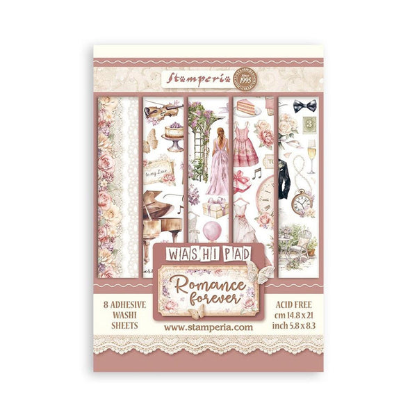 Stamperia A5 Washi Pad 8/Pkg - Romance Forever