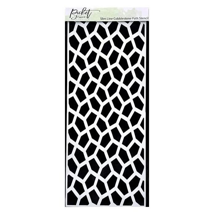 Picket Fence Studios Stencil 4"X10" - Cobblestone - Slim Line*