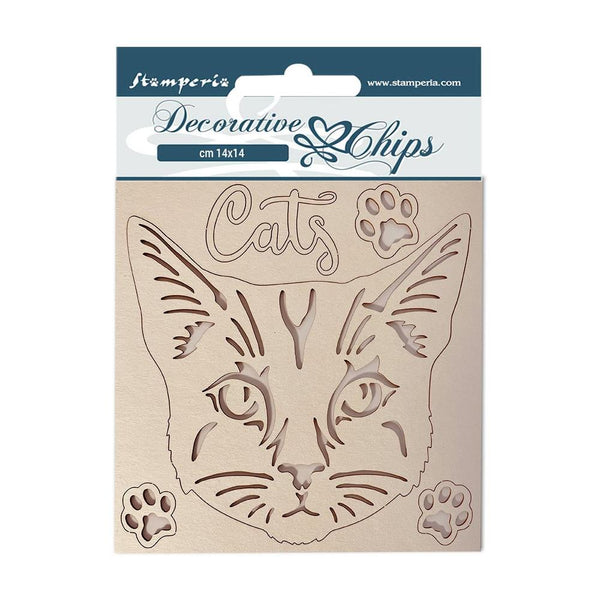 Stamperia Decorative Chips 5.5"x 5.5" - Provence Cat*