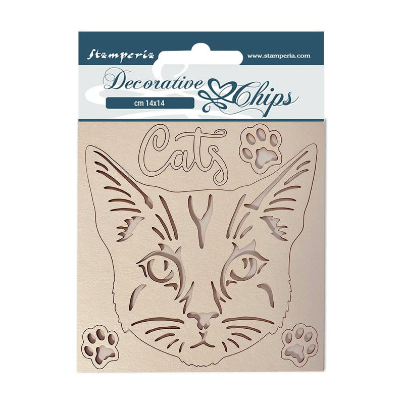 Stamperia Decorative Chips 5.5"x 5.5" - Provence Cat