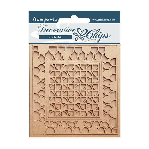 Stamperia Decorative Chips 5.5"X5.5" (13.9x13.9cm) - Bauhaus Pattern*