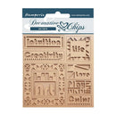 Stamperia Decorative Chips 5.5"X5.5"  (13.9x13.9cm) - Bauhaus Writings*