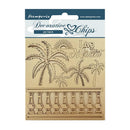 Stamperia Decorative Chips 5.5"X5.5" - Blue Dream Palms*