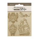 Stamperia Decorative Chips 5.5"x 5.5" - Songs of the Sea - Sailing Ship*