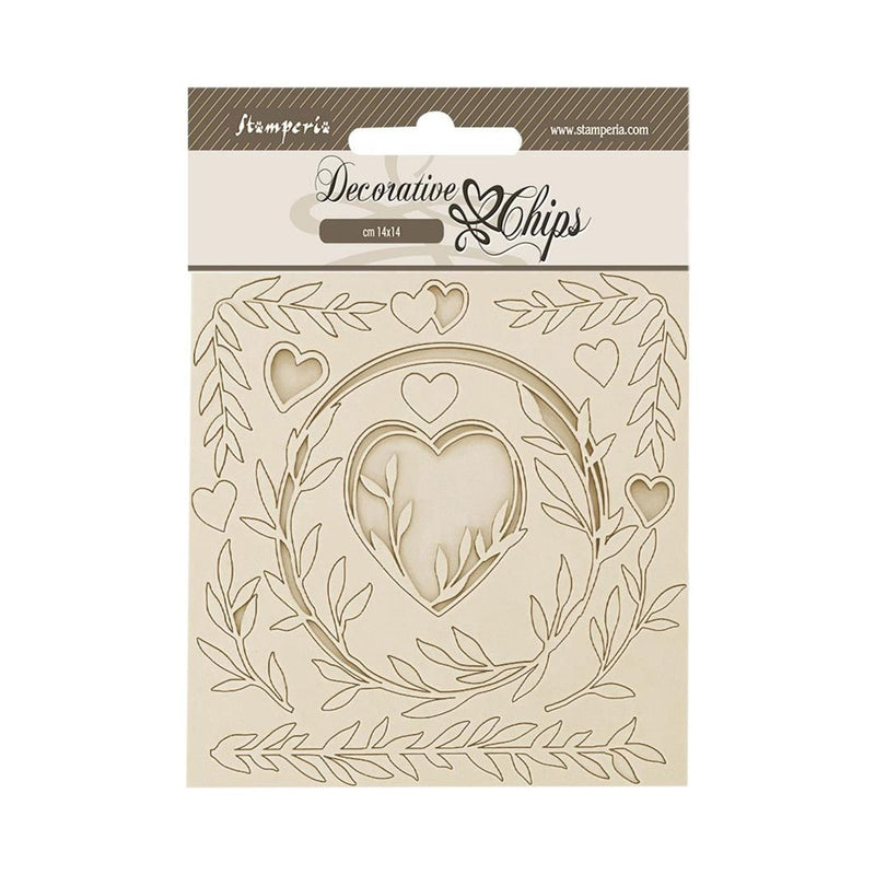 Stamperia Decorative Chips 5.5"x 5.5" - Romance Forever - Hearts*