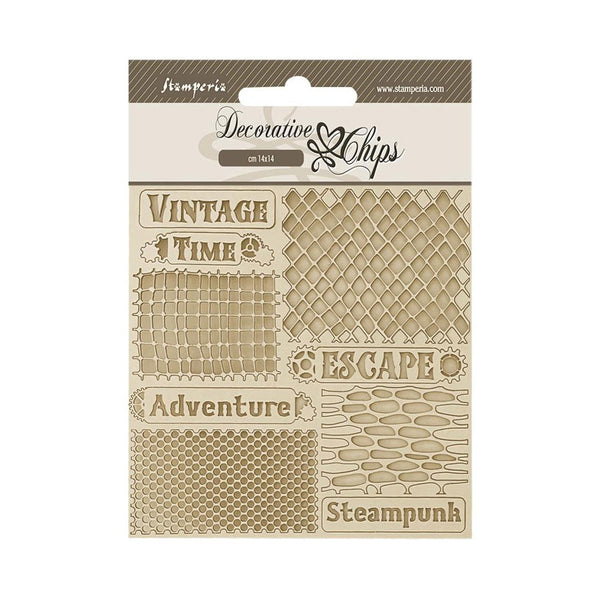 Stamperia Decorative Chips 5.5"x 5.5" - Voyages Fantastiques - Nets