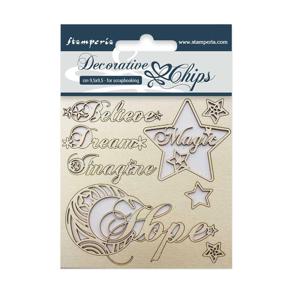 Stamperia Decorative Chips 3.75in x 3.75in - Hope