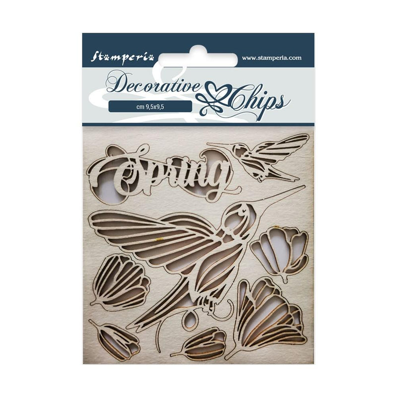 Stamperia Decorative Chips 3.75"X3.75" - Spring*