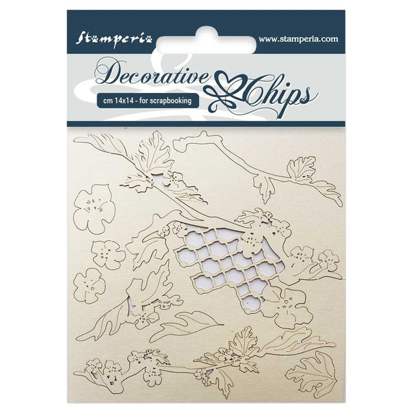 Stamperia Decorative Chips 5.5in x 5.5in - Poinsettia*
