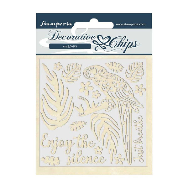 Stamperia Decorative Chips 5.5"X5.5" - Amazon Parrot*