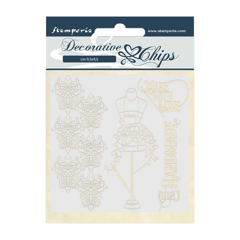 Stamperia Decorative Chips 5.5"X5.5" - Couture