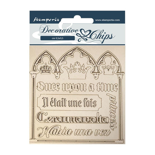 Stamperia Decorative Chips 5.5"X5.5" - Quotes, Sleeping Beauty*
