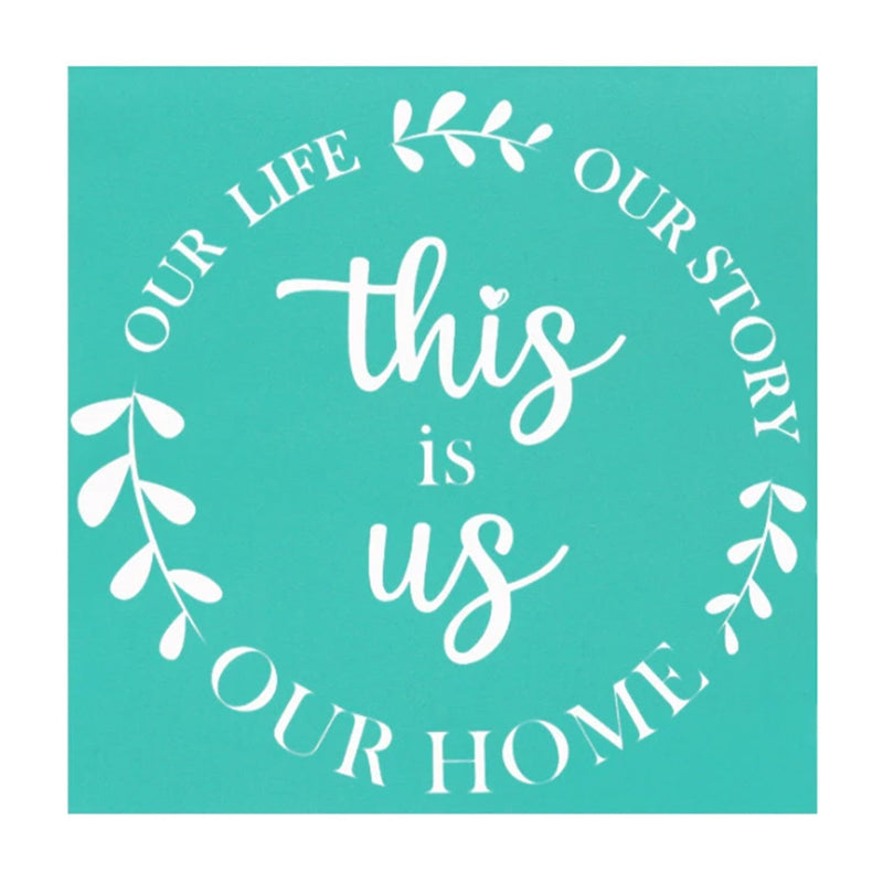 Poppy Crafts Self Adhesive Screen Printing Stencil No.6 - This is Us