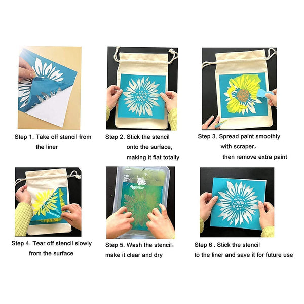 Poppy Crafts Self Adhesive Screen Printing Stencil No.7 - love Guard*