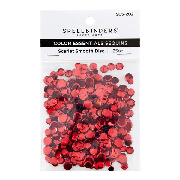 Spellbinders Smooth Disc Sequins - Scarlet
