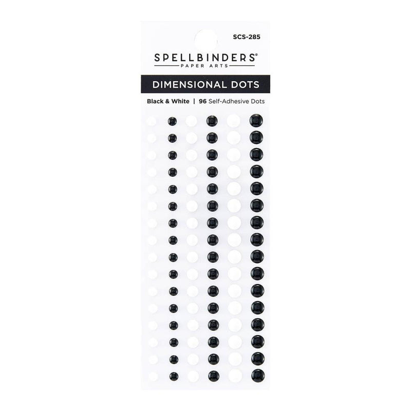 Spellbinders Dimensional Enamel Dots Black & White