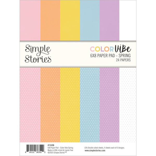 Simple Stories Double-Sided Paper Pad 6"X8" 24pack Colour Vibe Spring