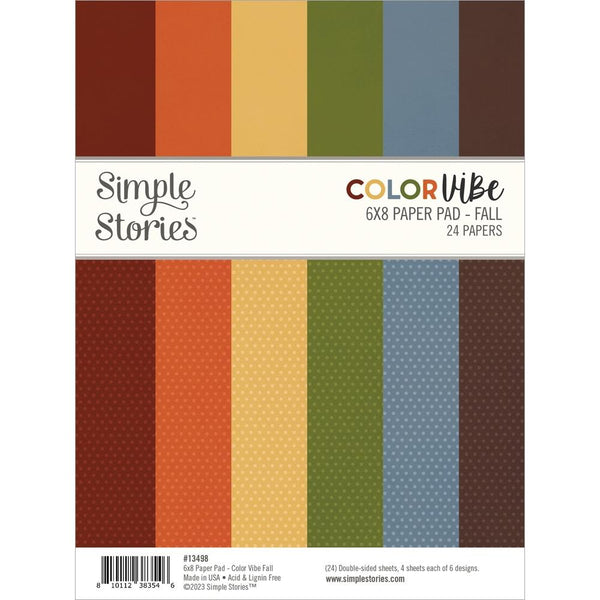 Simple Stories Double-Sided Paper Pad 6"X8" 24pack Colour Vibe Fall