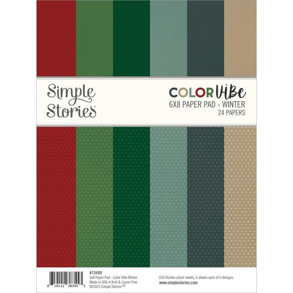 Simple Stories Double-Sided Paper Pad 6"X8" 24pack Colour Vibe Winter