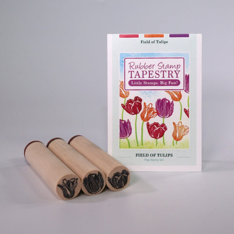 Peg Stamps Set of 3 - Field of Tulips*