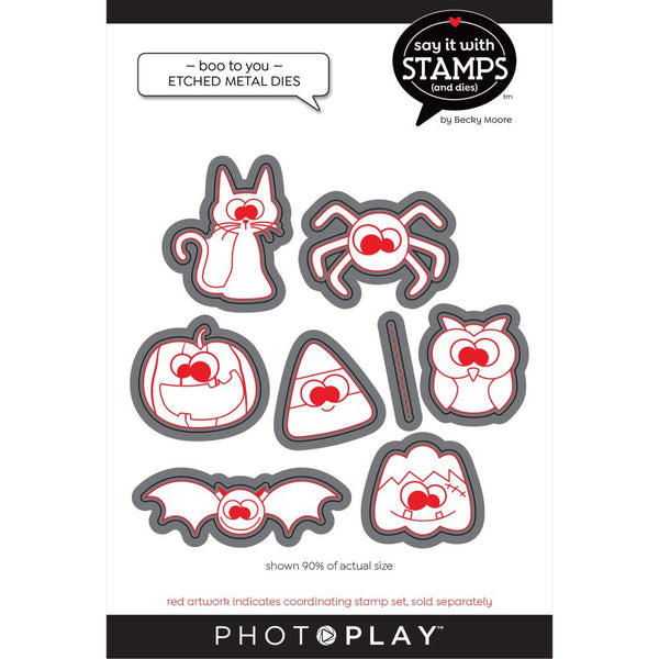 PhotoPlay Say It With Stamps Die Set - Boo To You