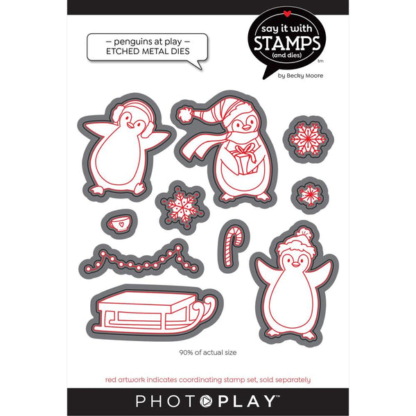 PhotoPlay Say It With Stamps Die Set - Penguins At Play