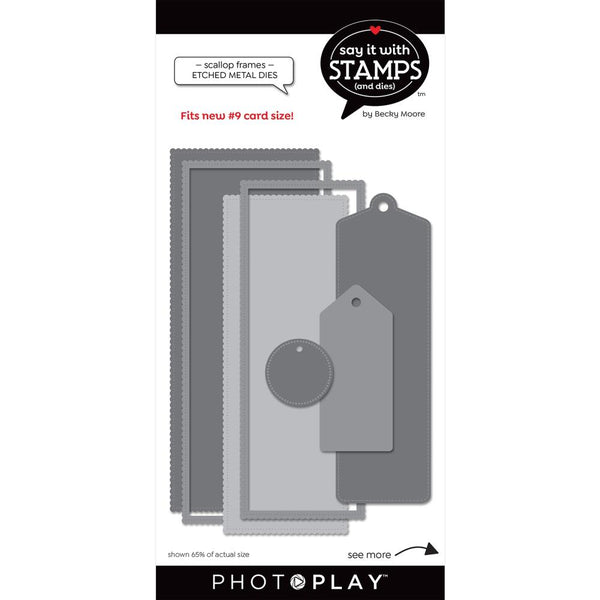 PhotoPlay Say It With Stamps Die Set - #9 Scallop Tag*
