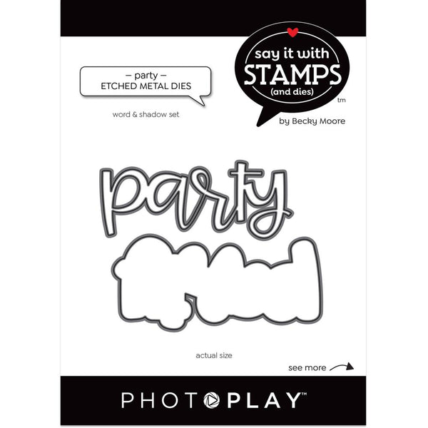 PhotoPlay Say It With Stamps Die Set - Party*