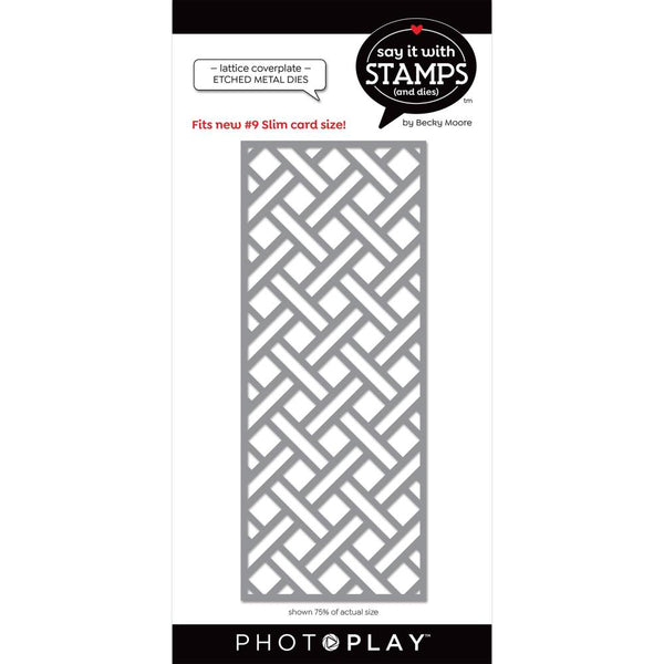 PhotoPlay Say It With Stamps Die Set - #9 Lattice Cover Plate