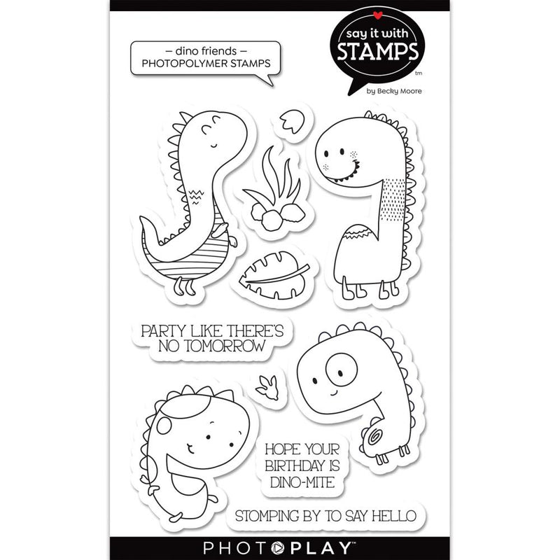 PhotoPlay Say It With Stamps Photopolymer Stamps - Dino Friends*