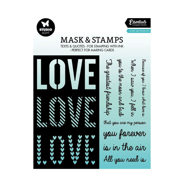 Studio Light Mask & Stamps Set - Text & Quotes - Love*