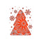 Poppy Crafts Cutting Dies - 12.2cm x 17.2cm - Snowflake Christmas tree 182*