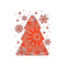 Poppy Crafts Cutting Dies - 12.2cm x 17.2cm - Snowflake Christmas tree 182