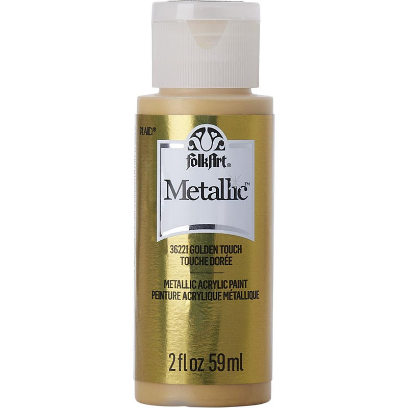 FolkArt Metallic Acrylic Paint 2oz - Golden Touch*