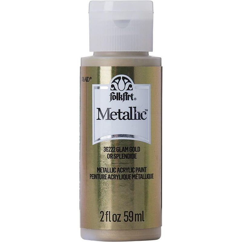 FolkArt Metallic Acrylic Paint 2oz - Glam Gold