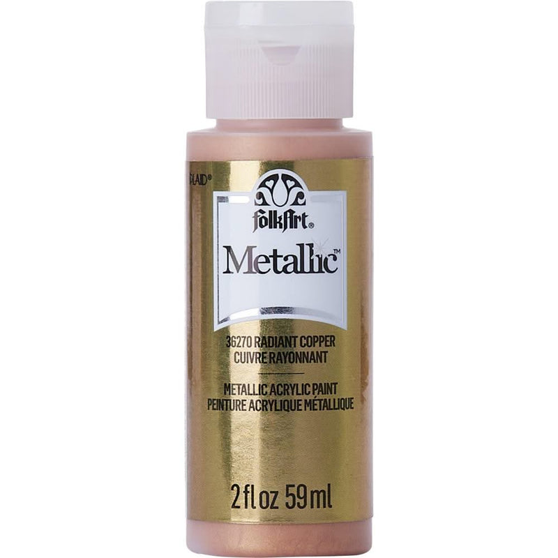FolkArt Metallic Acrylic Paint 2oz - Radiant Copper