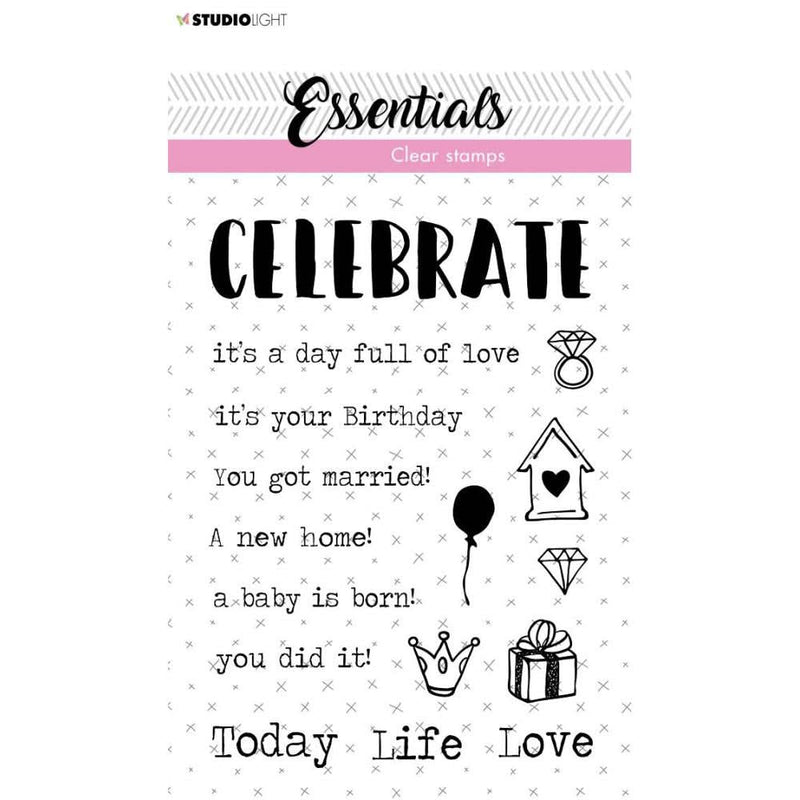 Studio Light Clear Stamp Nr. 521, Celebrate*
