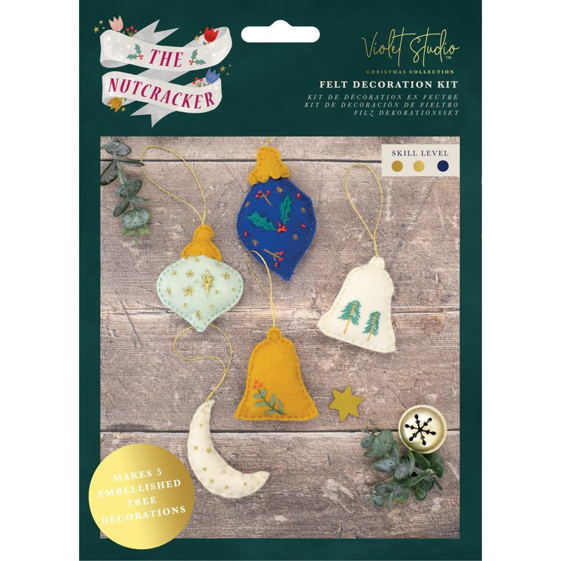 Violet Studio - The Nutcracker -  Mini Felt Tree Decorations 4 pack*