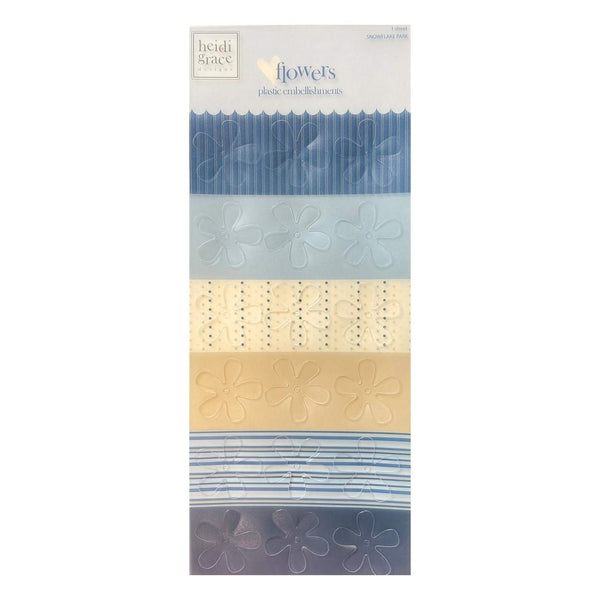 Heidi Grace Plastic Embellishment Flowers - Snowflake Park*