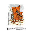 Katzelkraft - Vulcanised rubber stamp - Raccoon Knitting