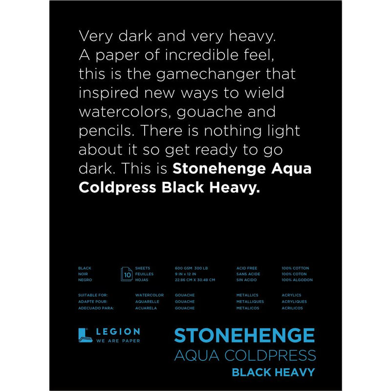 Stonehenge Aqua Coldpress 5x7 Black 140lb*