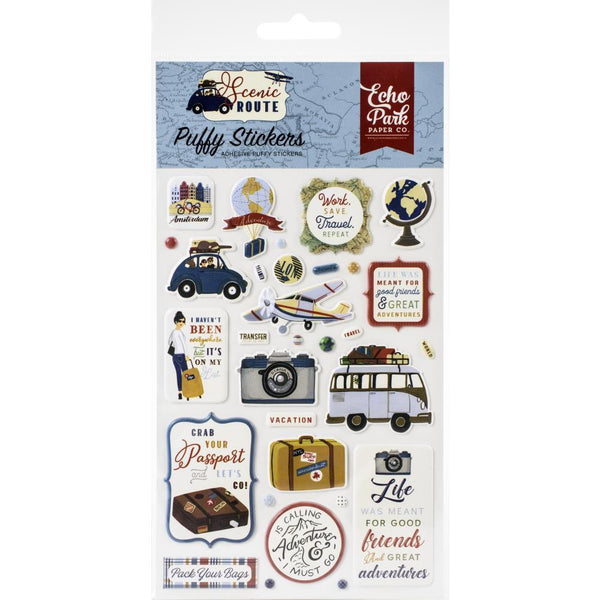 Echo Park Scenic Route Puffy Stickers