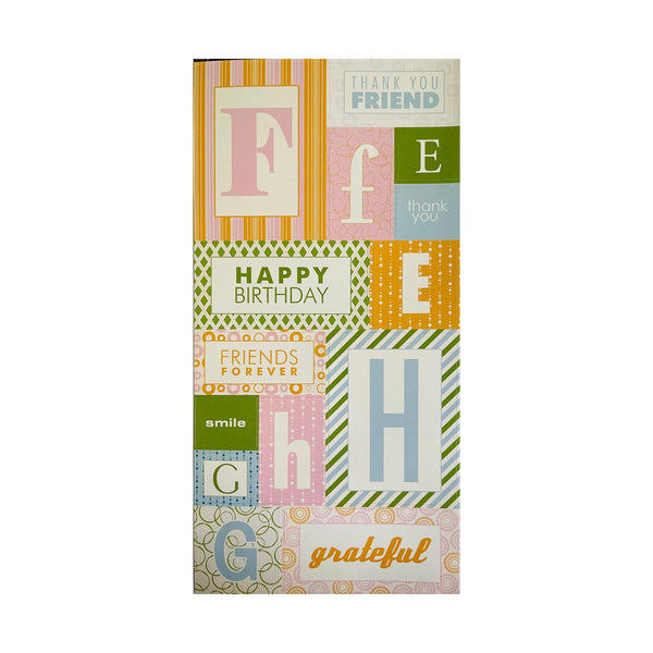 Scenic Route Cardstock Stickers - Hampton Monogram - E,F,G,H*