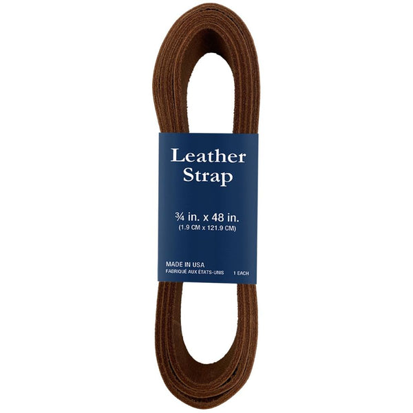 Realeather Crafts - Silver Creek Leather Strap 3/4"X48" - Dark Acorn