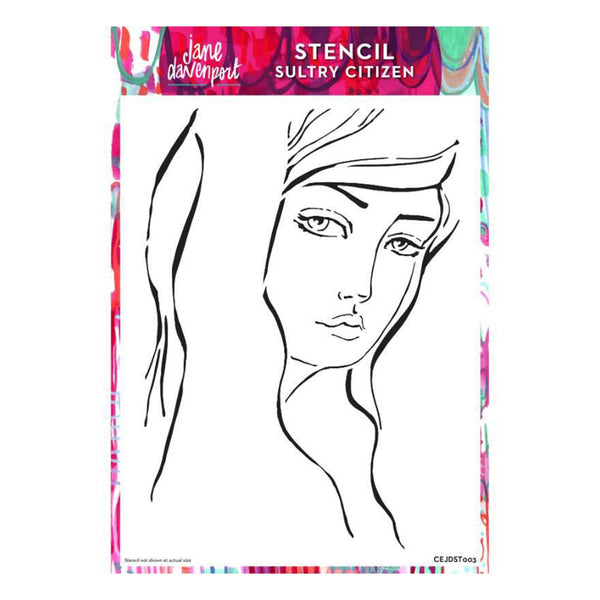 Creative Expressions A4 Stencil By Jane Davenport - Sultry Citizen