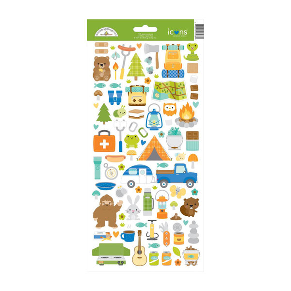 Doodlebug Cardstock Stickers 6"x13" - Great Outdoors Icons
