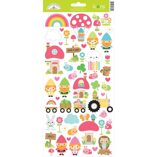 Doodlebug Cardstock Stickers 6"X13" Over The Rainbow Icons*