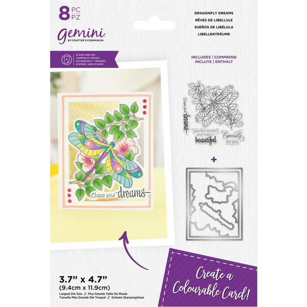 Crafter's Companion Gemini Clear Stamps & Die Dragonfly Dreams